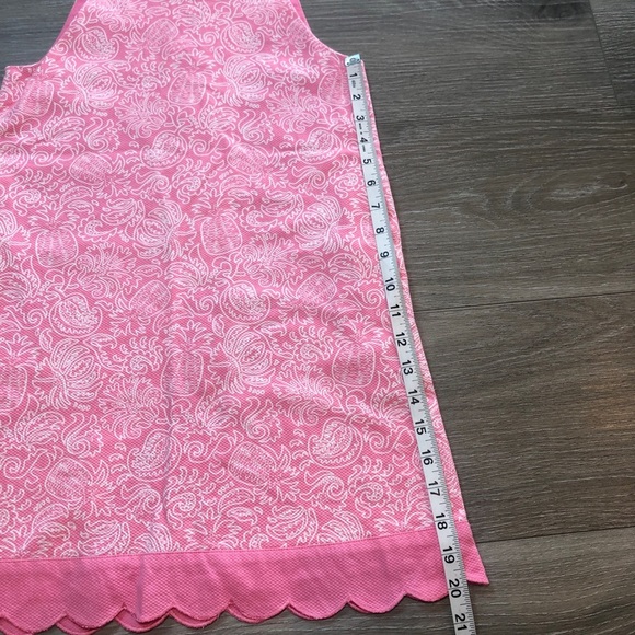 Vineyard Vines By Shep Ian Pink Pineapple Print Scalloped Hem Girls Size 10 - Picture 3 of 11